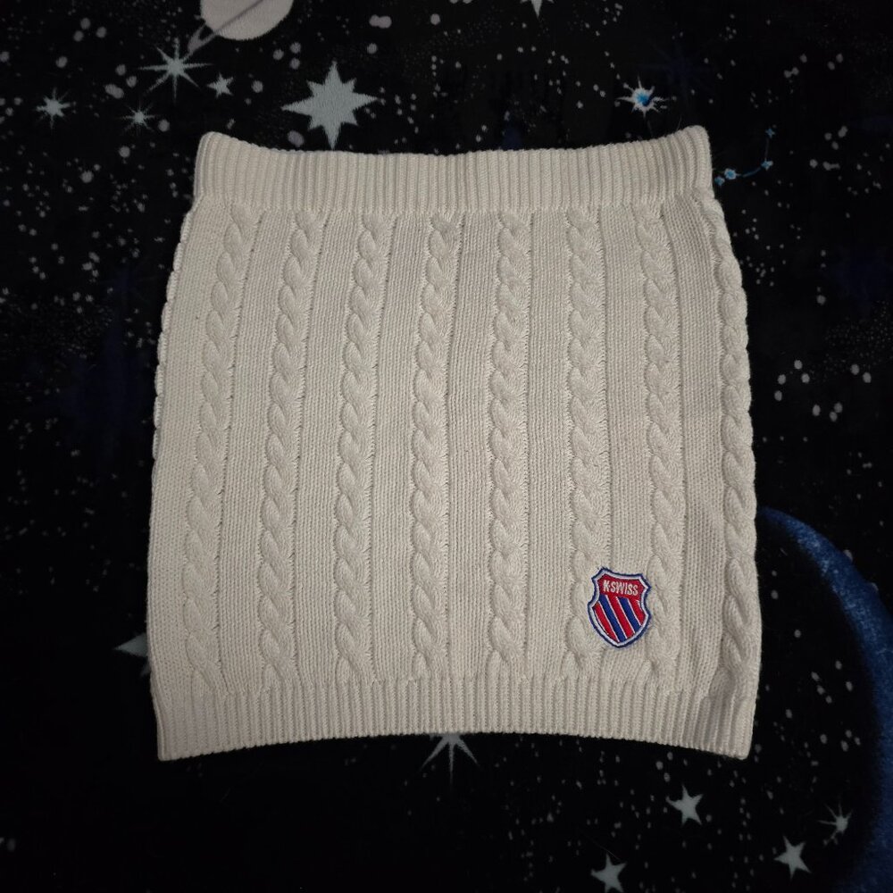 Forever 21 x K-Swiss small white knit skirt